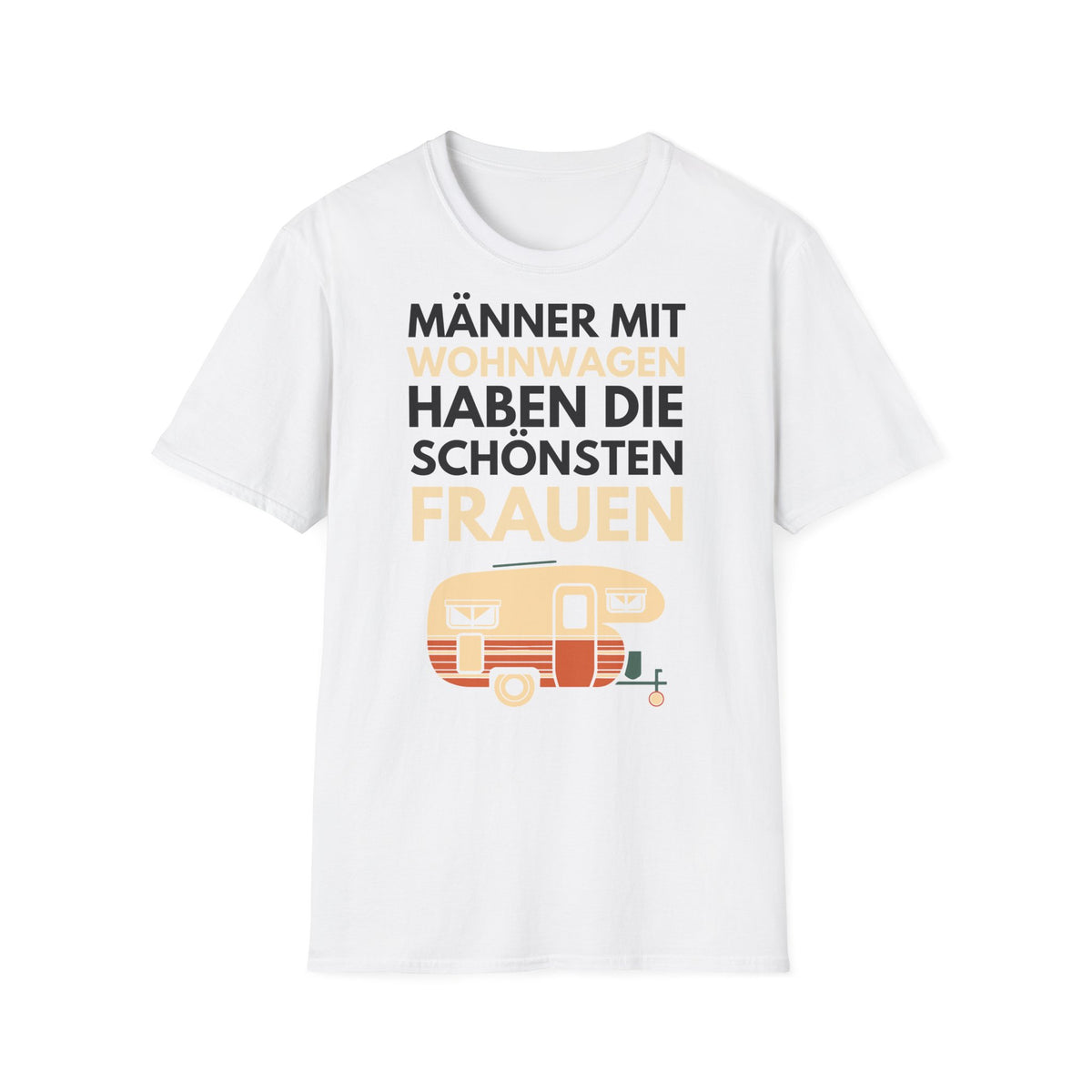 Camping T-Shirt - Männer mit Wohnwagen