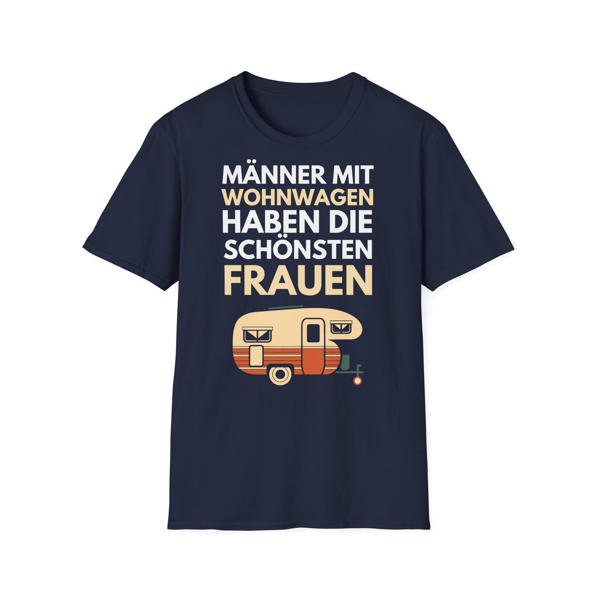 Camping T-Shirt - Männer mit Wohnwagen