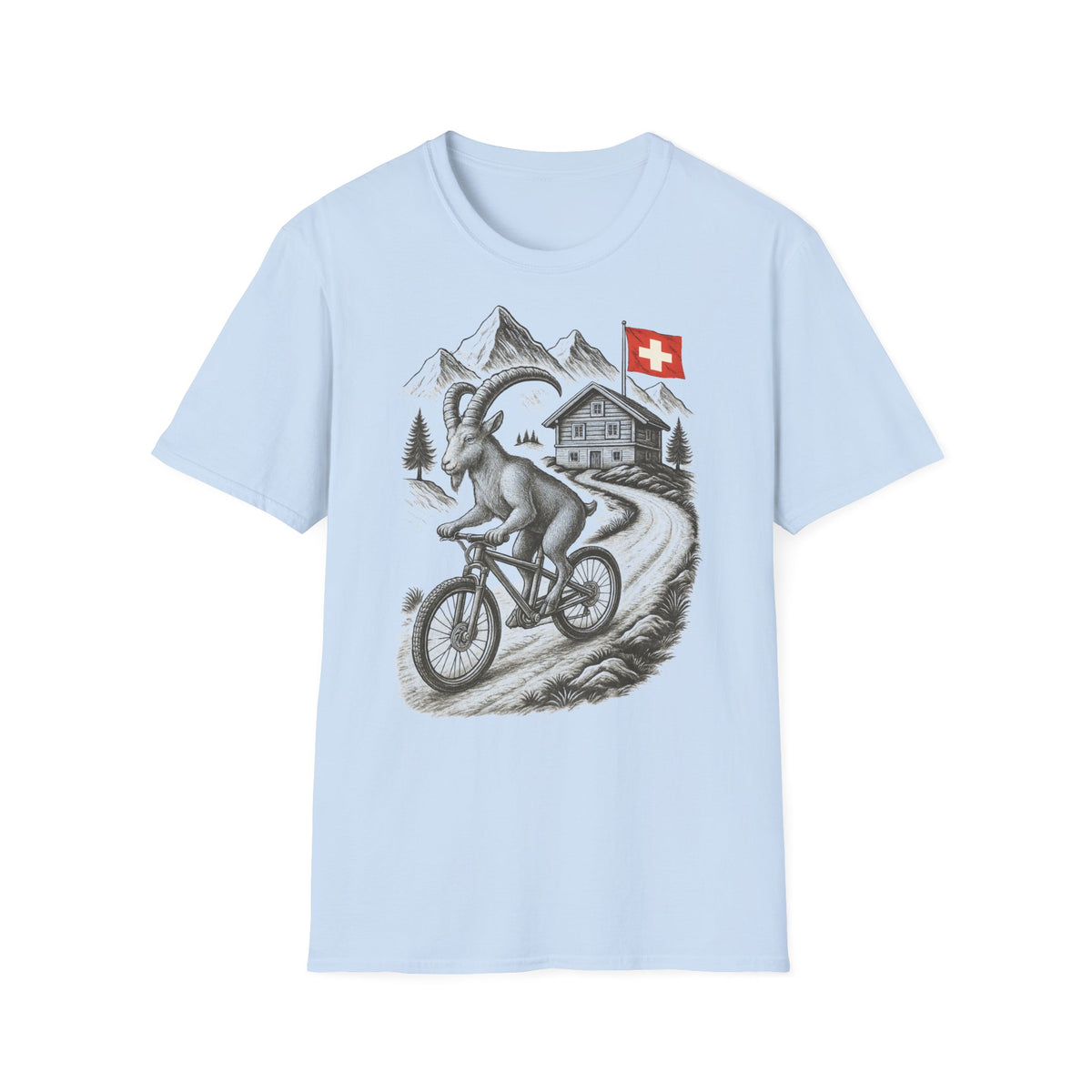 Berg T-Shirt - Steinbock am fahren