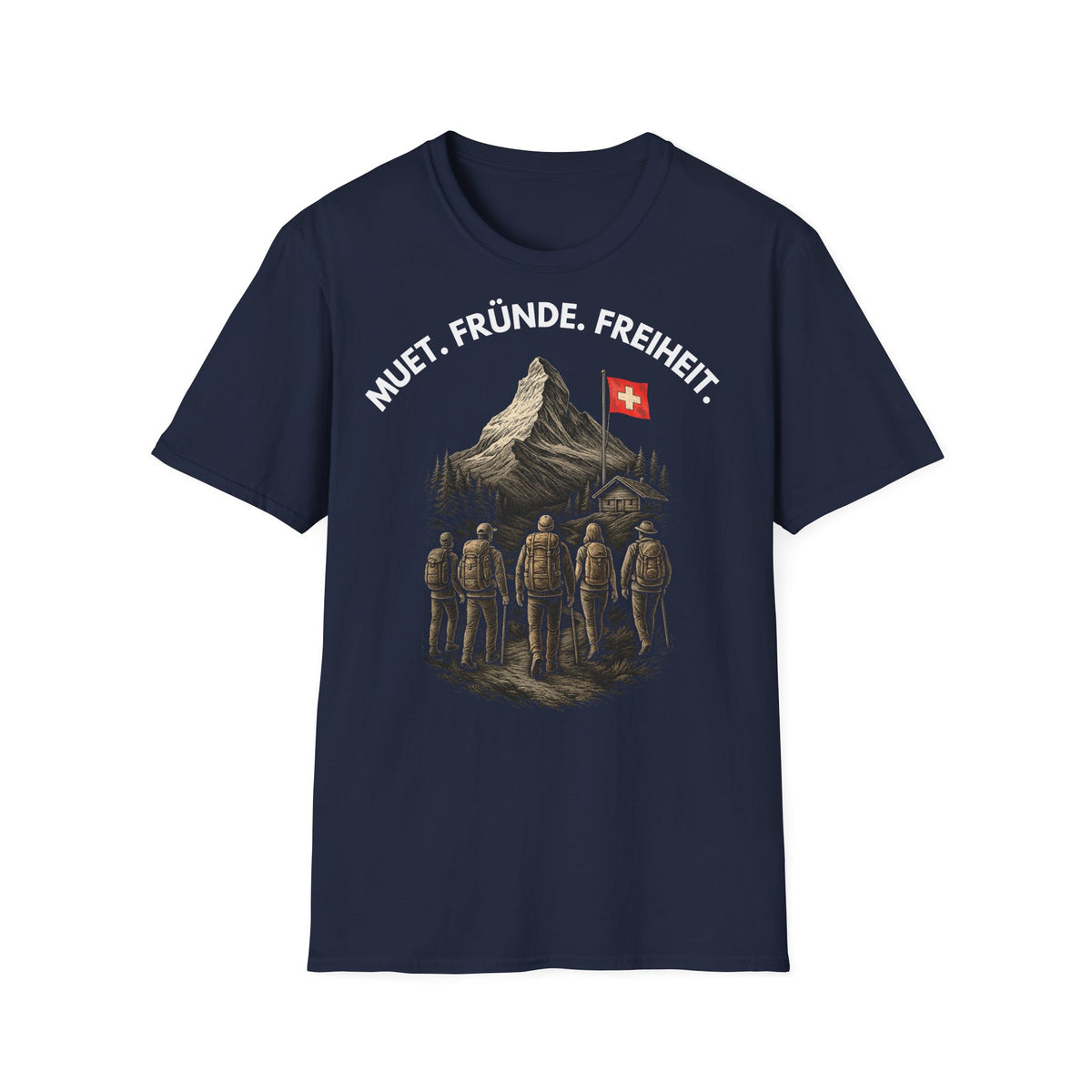 Berg T-Shirt - MUET. FRÜNDE. FREIHEIT.