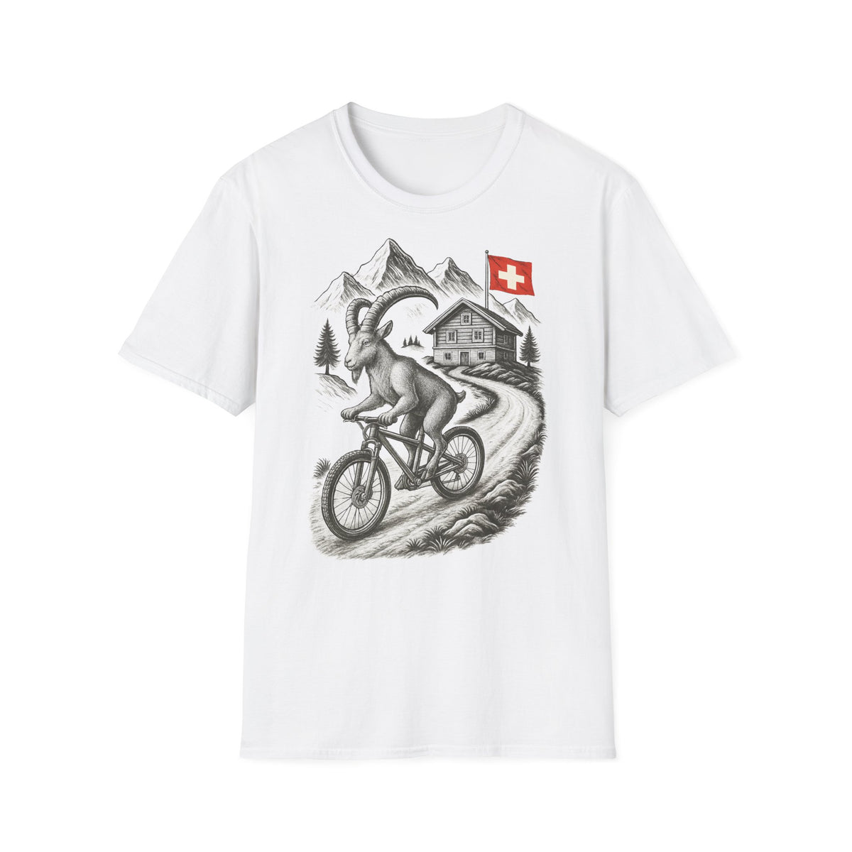 Berg T-Shirt - Steinbock am fahren
