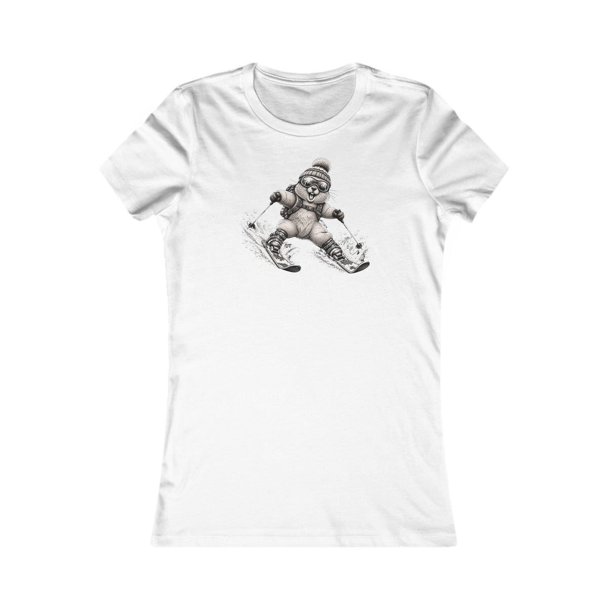 Berg T-Shirt - Murmeli auf SKI