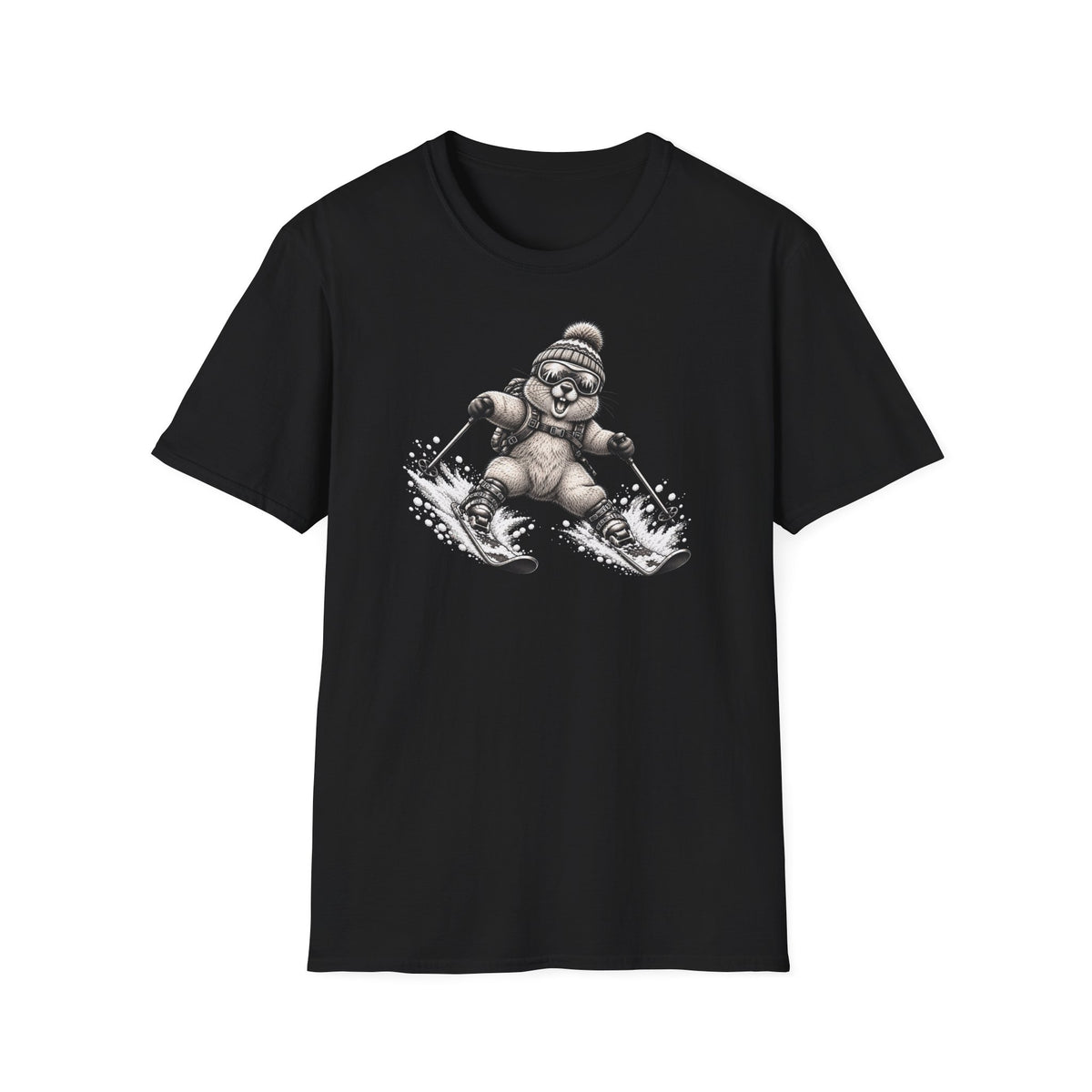 Berg T-Shirt - Murmeli auf SKI