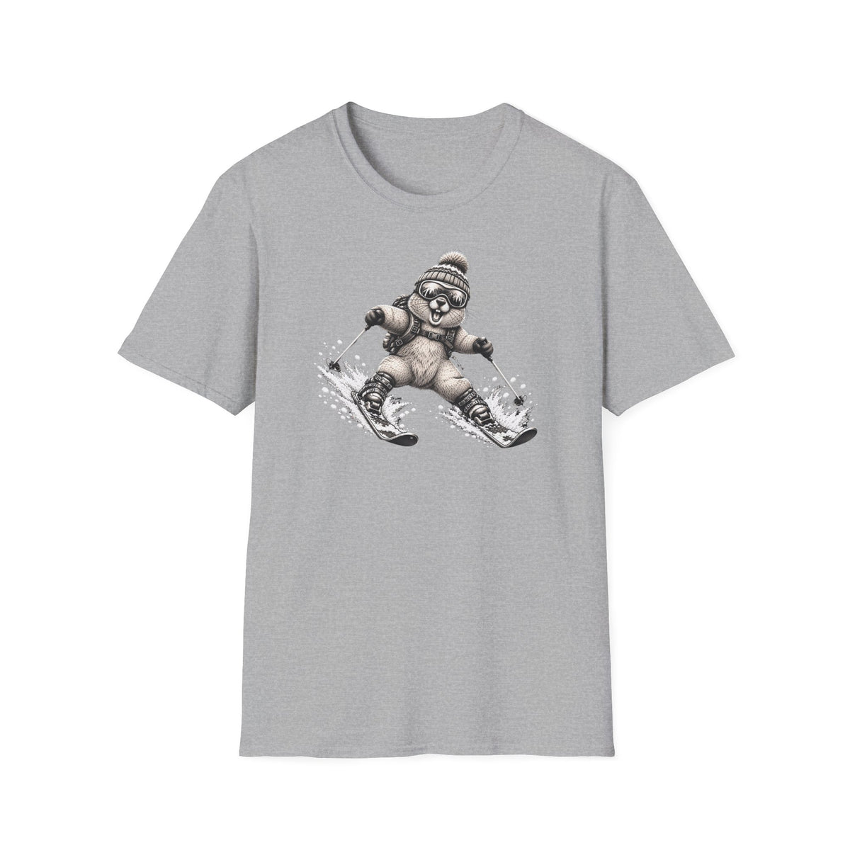 Berg T-Shirt - Murmeli auf SKI