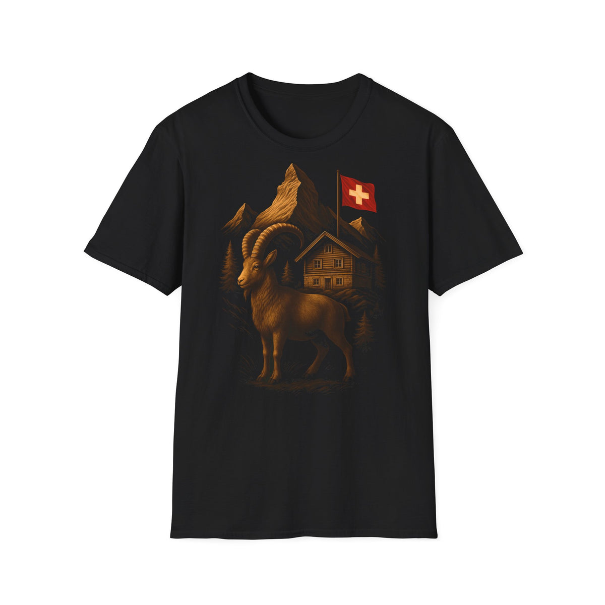 Berg T-Shirt - Steinbock am Matterhorn
