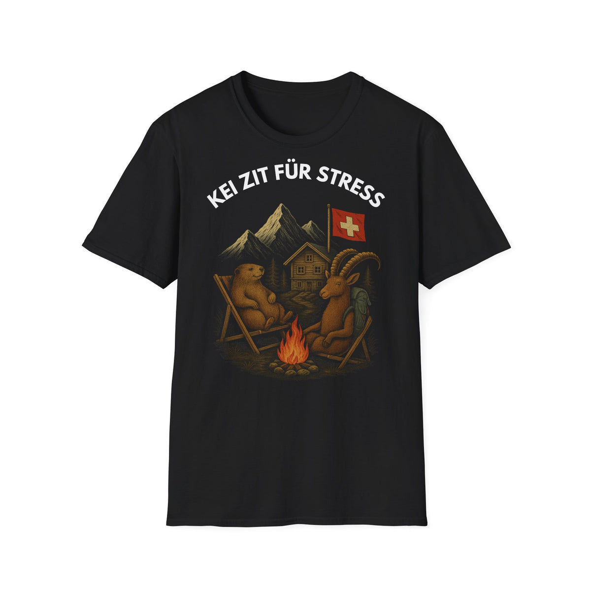 Berg T-Shirt - KEI ZIT FÜR STRESS