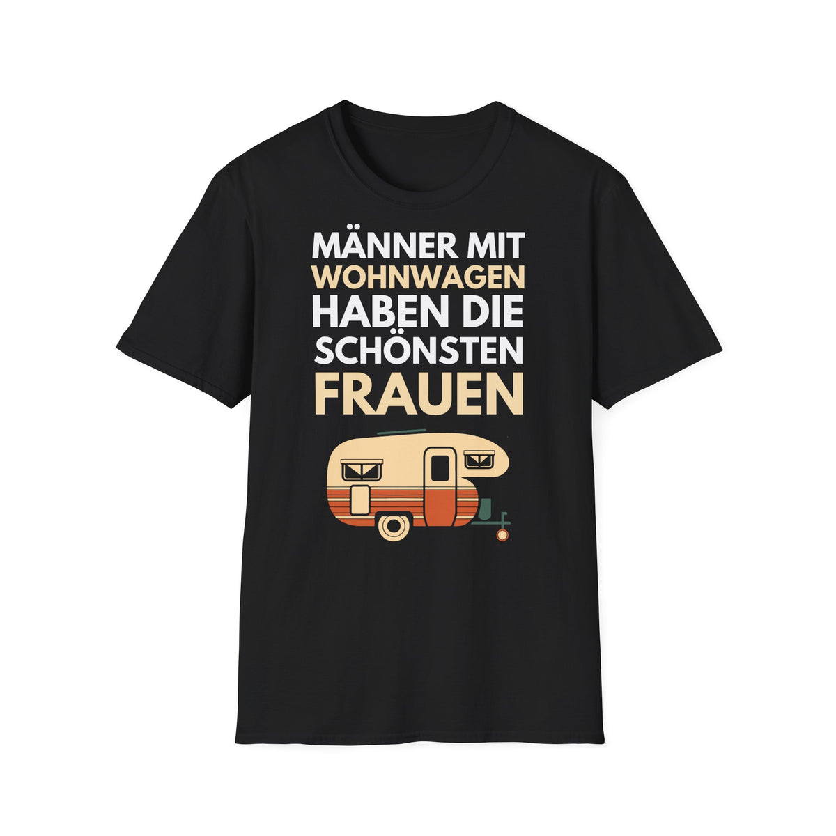 Camping T-Shirt - Männer mit Wohnwagen