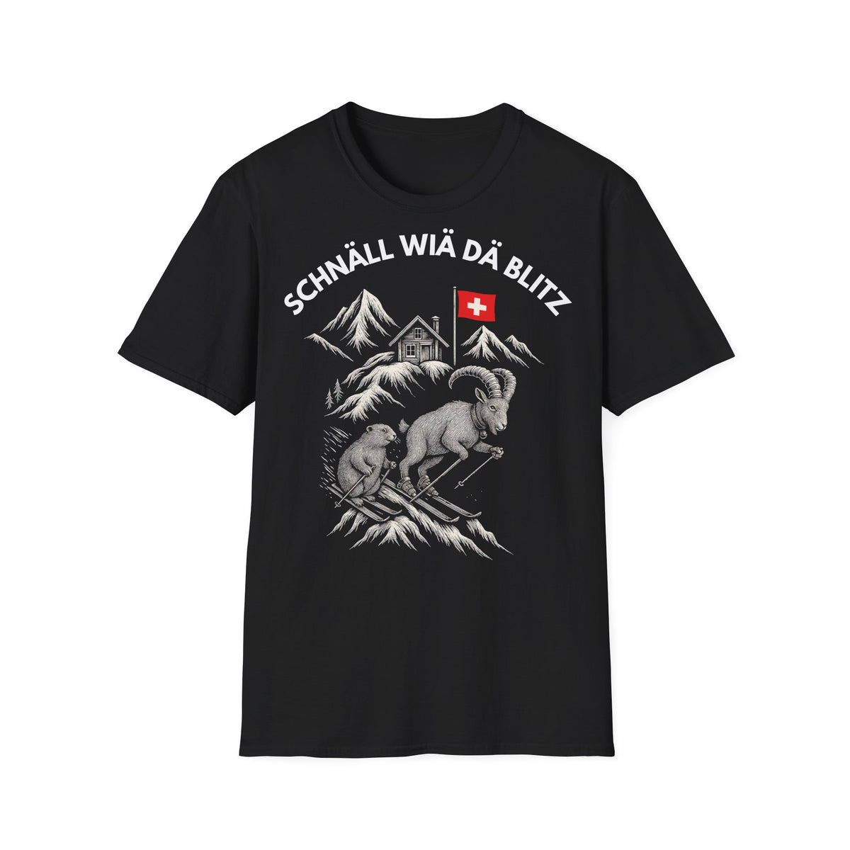 Berg T-Shirt - SCHNÄLL WIÄ DÄ BLITZ