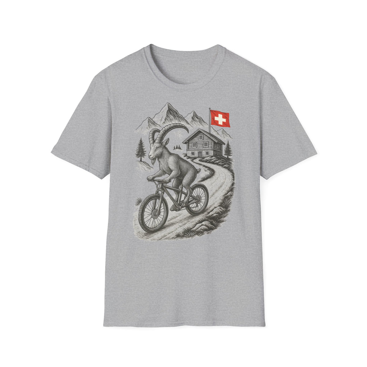 Berg T-Shirt - Steinbock am fahren