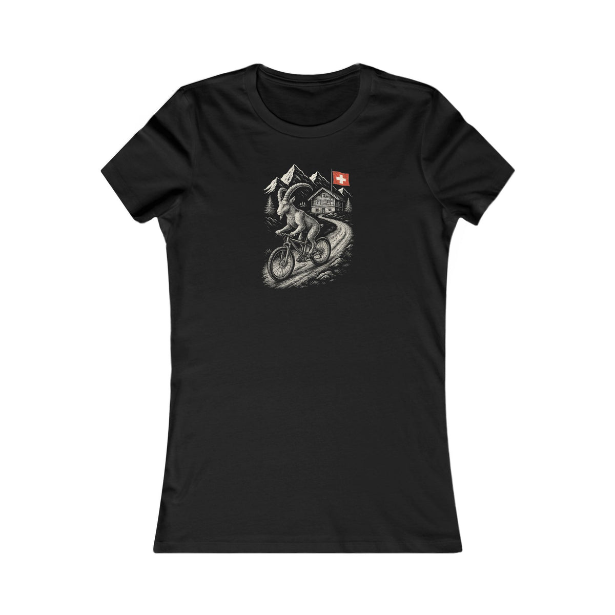 Berg T-Shirt - Steinbock am fahren
