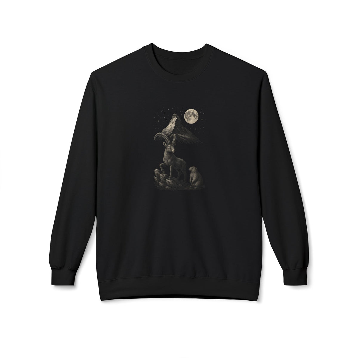 Berg T-Shirt - Vollmond am Matterhorn